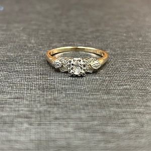 Solid 14-18k Diamond Ring